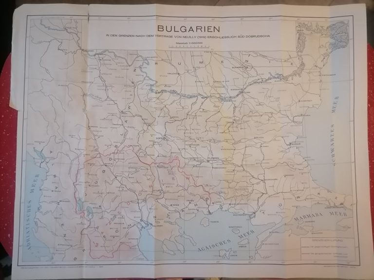 Карта со етничките граници на Македонија изработена од Географскиот институт во Софија